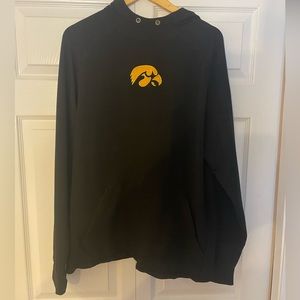 Mens Iowa hoodie with hood.